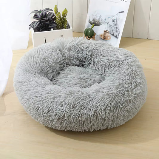 Pet Calming Donut Bed – Anti-Anxiety, Stress Relief & Cozy Bed for Dogs & Cats