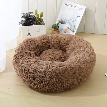 Pet Calming Donut Bed – Anti-Anxiety, Stress Relief & Cozy Bed for Dogs & Cats