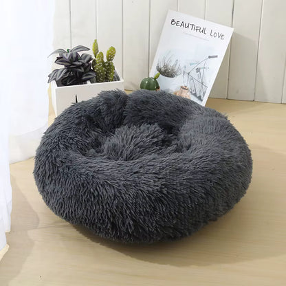 Pet Calming Donut Bed – Anti-Anxiety, Stress Relief & Cozy Bed for Dogs & Cats