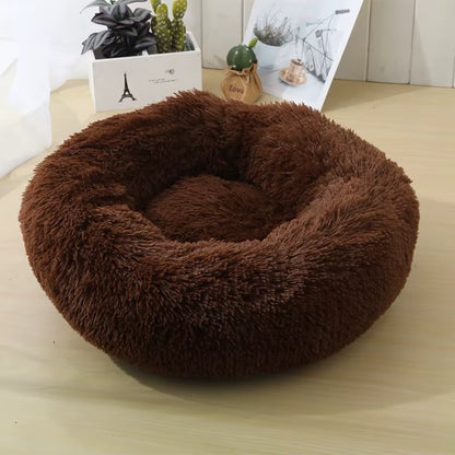 Pet Calming Donut Bed – Anti-Anxiety, Stress Relief & Cozy Bed for Dogs & Cats